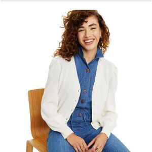 NWT Charter Club Cardigan Cream L